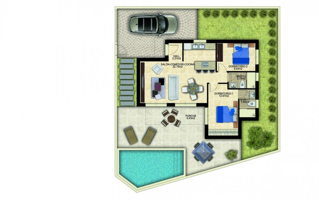 Nieuwbouw - Villa - Benijofar - Polideportivo