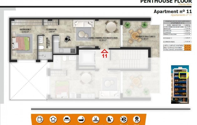 Nieuwbouw - Penthouse - Torrevieja - Playa del Acequión