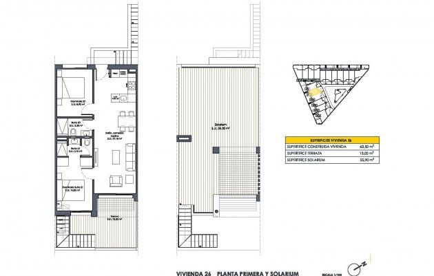 Nieuwbouw - Top Floor Bungalow - San Fulgencio - Pueblo