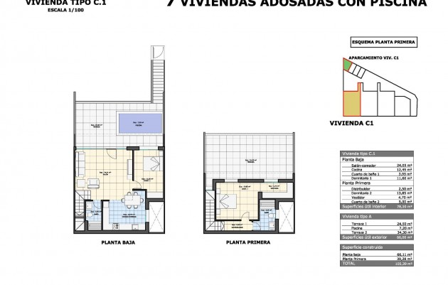 Nieuwbouw - Top Floor Bungalow - Pilar de la Horadada - pueblo