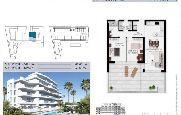 New Build - Ground floor apartment - Pilar de la Horadada - Mil Palmeras