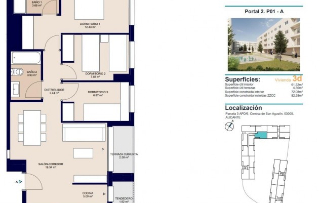 Nouvelle construction - Appartement - Alicante - San Agustín