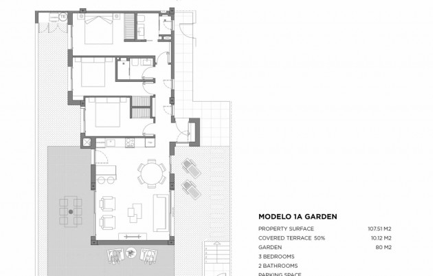 Nouvelle construction - Ground floor apartment - Los Alcázares - Parque Diana