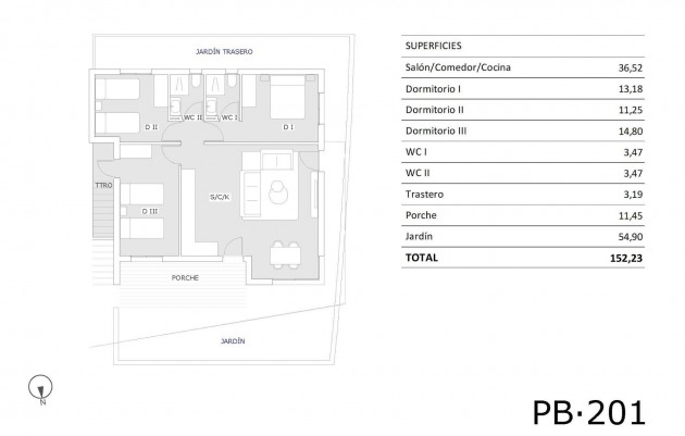 Nieuwbouw - Ground Floor Bungalow - San Miguel de Salinas - Pueblo